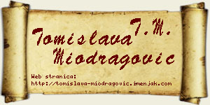 Tomislava Miodragović vizit kartica